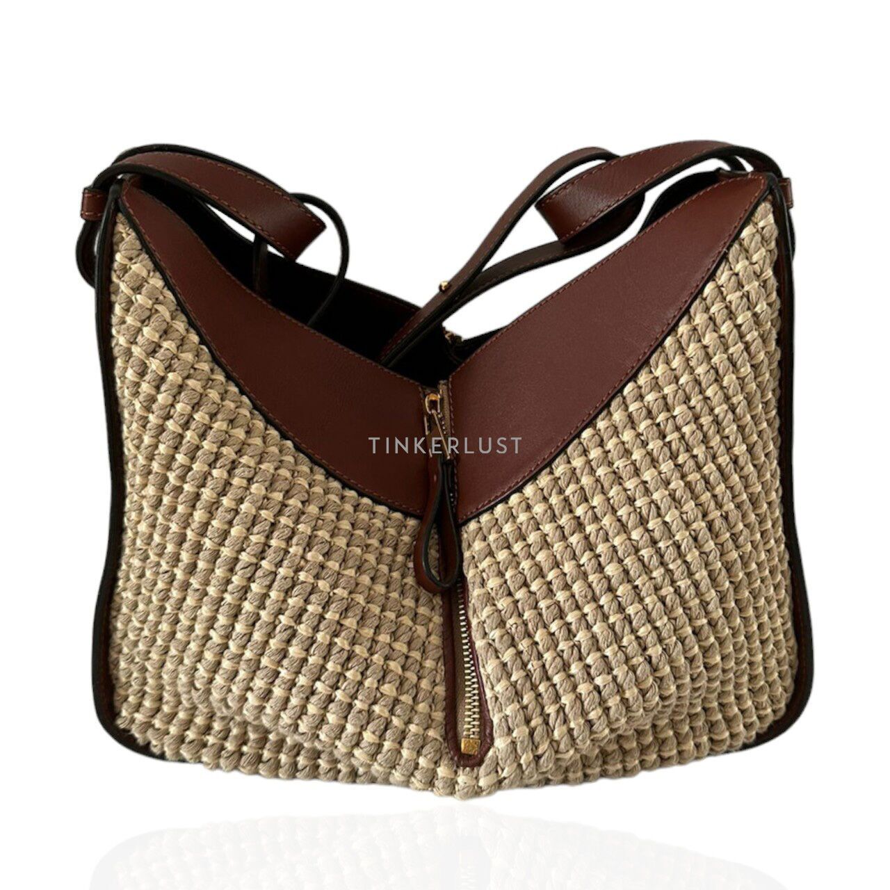 tas shoulder bag Loewe Hammock Small Crochet Tan Natural 2017 Shoulder Bag Tinkerlust
